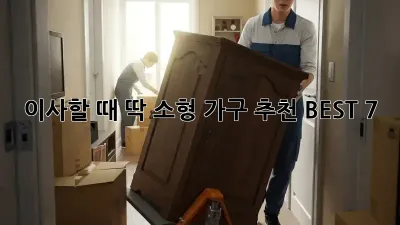 이사할 때 딱! 소형 가구 추천 BEST 7